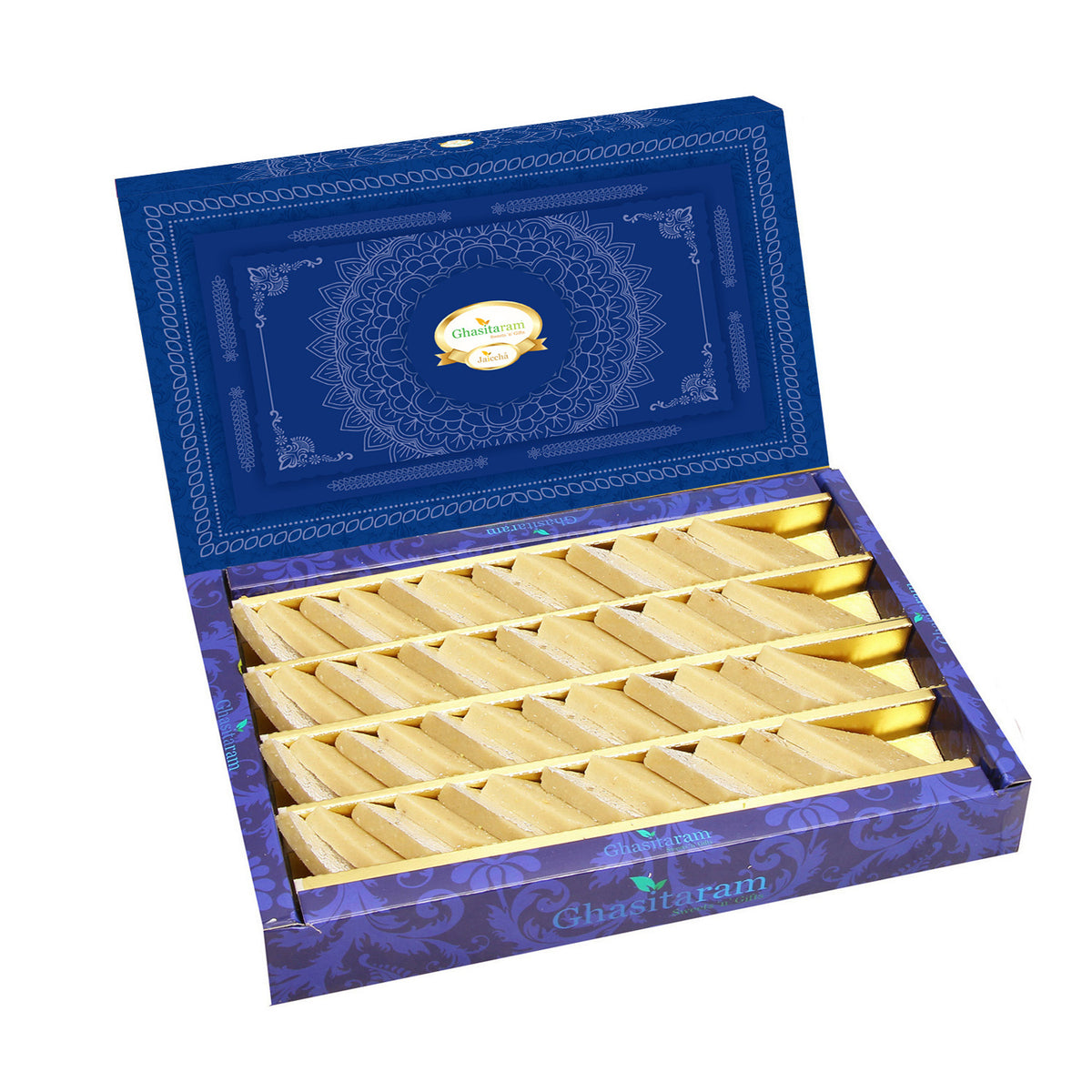 Mothers Day Sweets-Ghasitarams Pure Kaju Katlis Box 200 gms