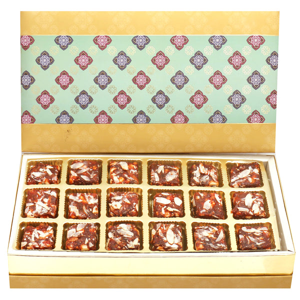 5 Part Print 18  Pcs Sugarfree Dates and Figs Bites Box