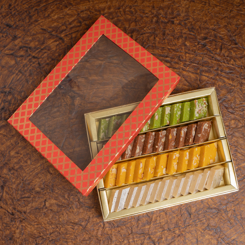 Pure Assorted Kaju Katlis in gift box 500 gms