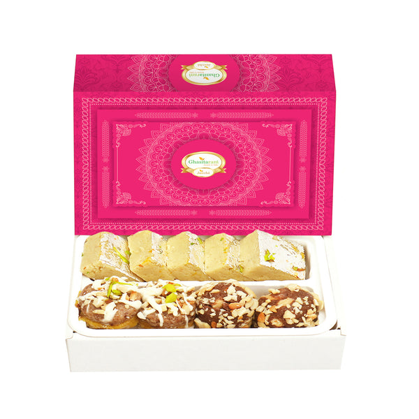 Best indian sweets for diwali-Diwali Gifts-Assorted Box of Barfis, Dryfruit Sweets 200 gms