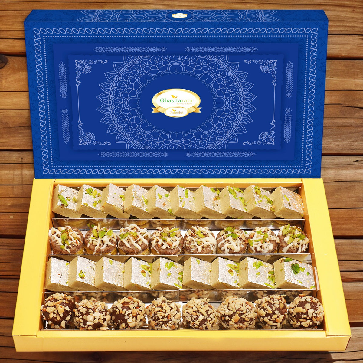 Assorted Box of Barfis, Dryfruit Sweets 200 gms