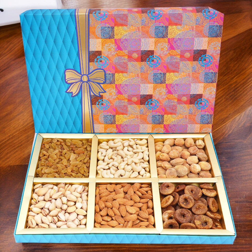 Mothers Day Gifts-Fruit n Nut Box of 6 Dryfruits 600 gms