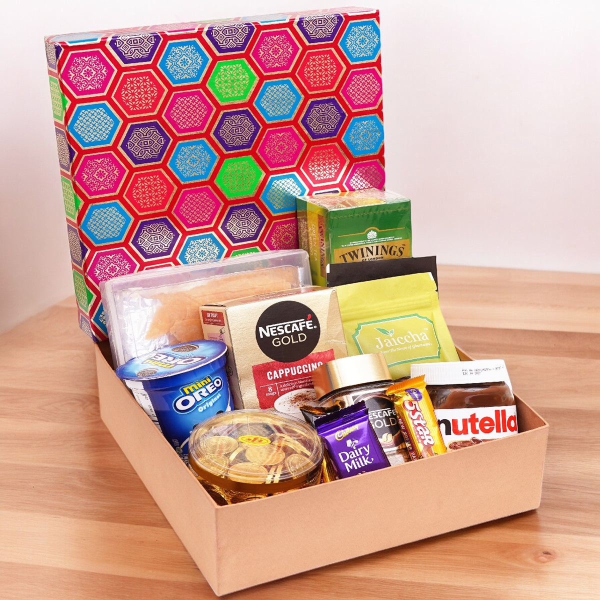 Diwali gift hampers-Gourmet Medium Hamper Box of 7 Assortments