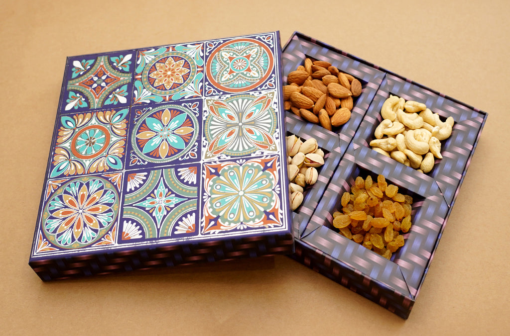 Diwali Gifts-Blue Dryfruit Box 200 gms