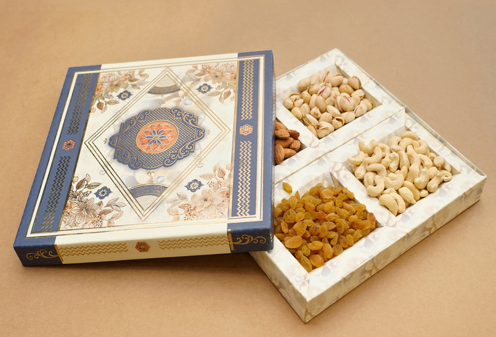 Corporate Gifts-Blue Dryfruit Box 400 gms