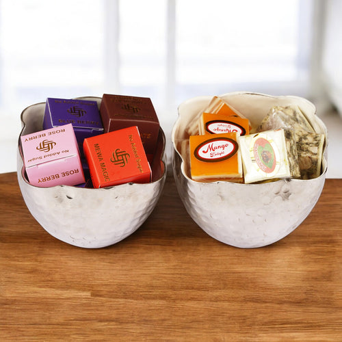 Sweets-Silver Bowls with Bites
