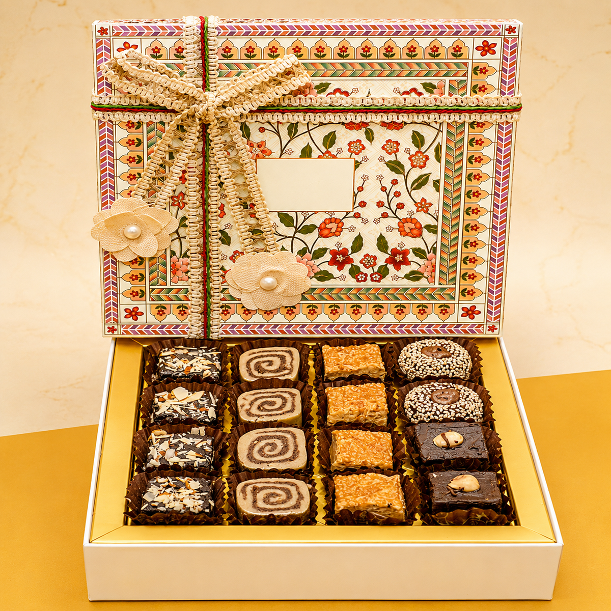 Corporate Gifts- Gift box of Indian Fusion Sweets 16 pcs