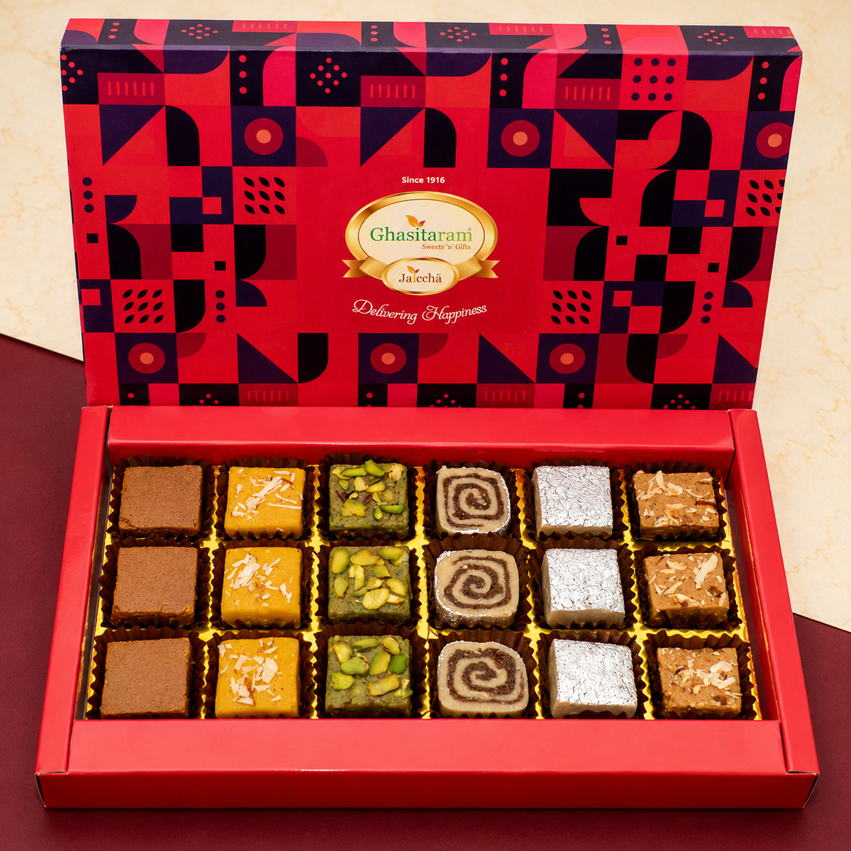 Corporate Gifts-Assorted barfis 18 pcs