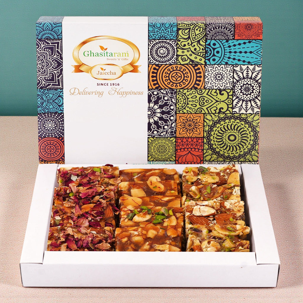 Lohri Sweets-Assorted dryfruit Chikki Box 200 gms