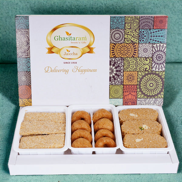 Lohri Sweets-Assortment of Gud Til Gachak, Khasta Gachak and Khajoor 600 gms
