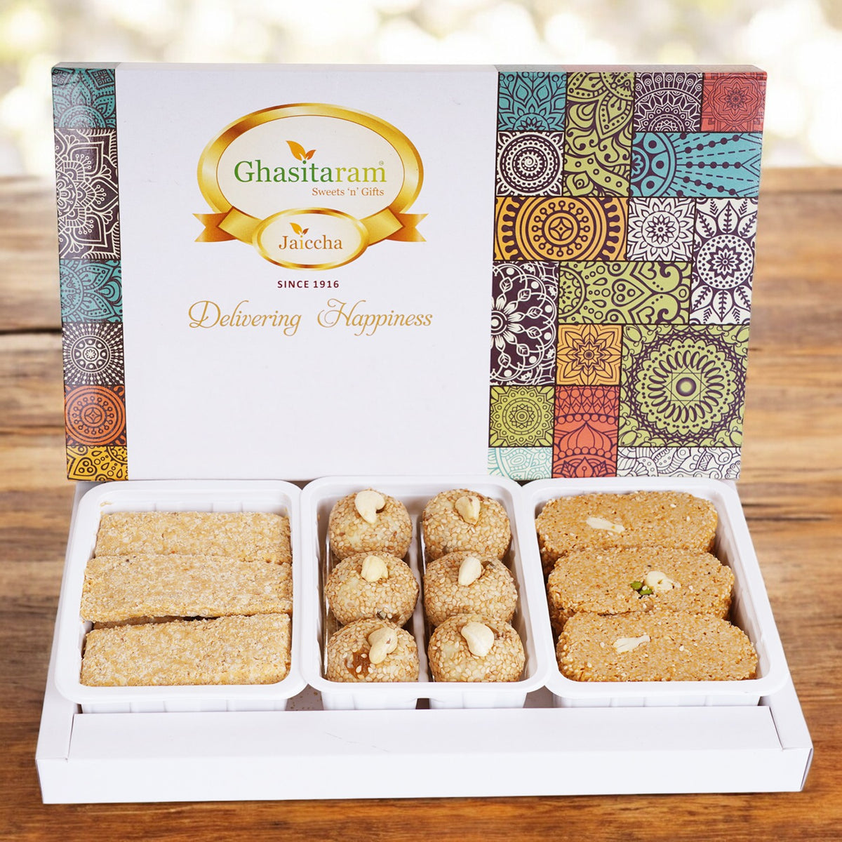 Lohri Sweets-Assortment of Gud Til Gachak, Khasta Gachak and Gud Revadi 600 gms