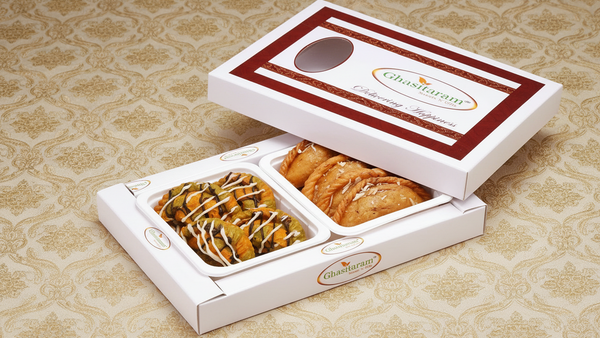 Holi Sweets| Holi Hampers| Holi Gifts-Box of Designer and Traditional Gujiyas