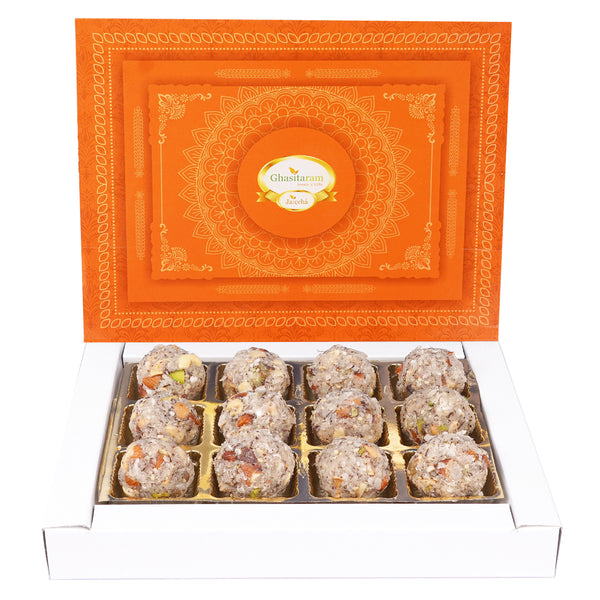 Best indian sweets for diwali-Diwali Gifts-Ding Coconut Laddoo 6 pcs