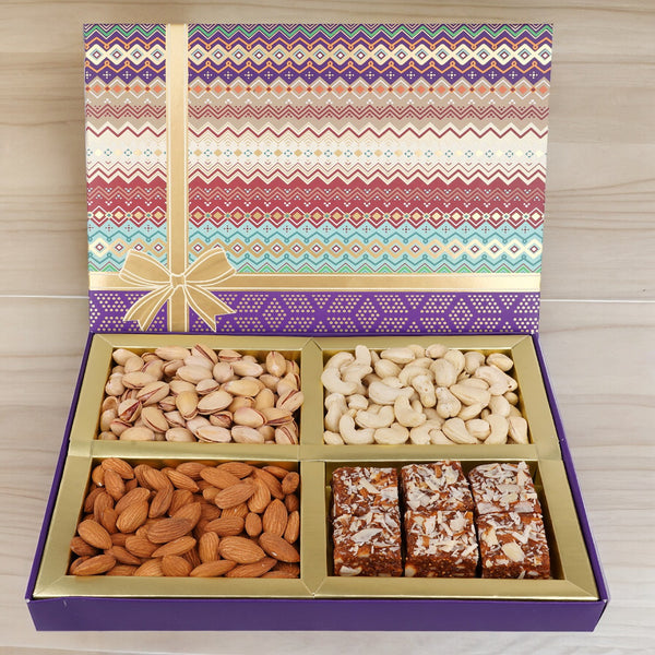 Unique Diwali gifts-Diwali Dryfruits-Fruit n Nut Dryfruit Box with Sugarfree Bites  450 gms