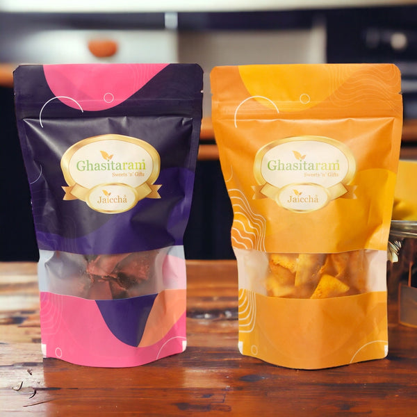 Holi Sweets| Holi Hampers| Holi Gifts Namkeen-Beetroot and Moong Dal Chips Pouches