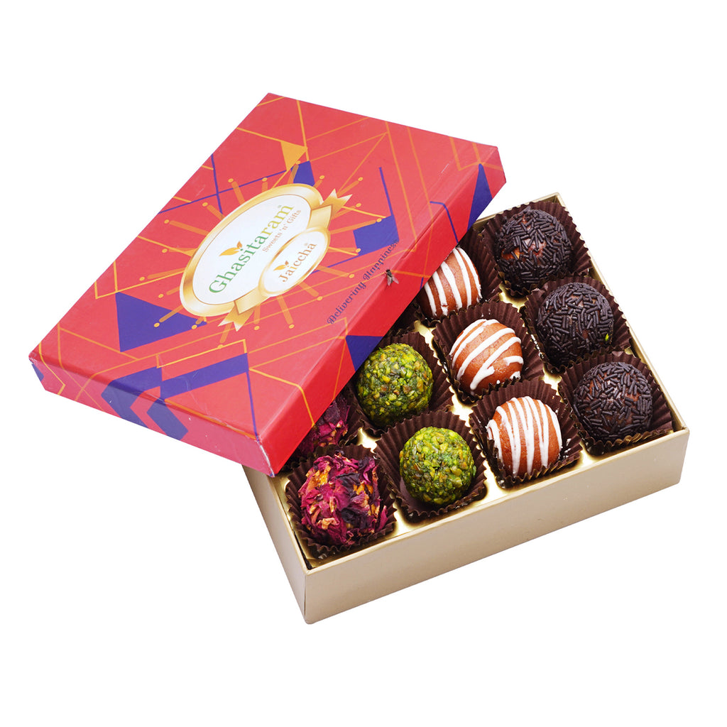 Assorted Fancy Dryfruit Laddoos 12 pcs in Premium Box