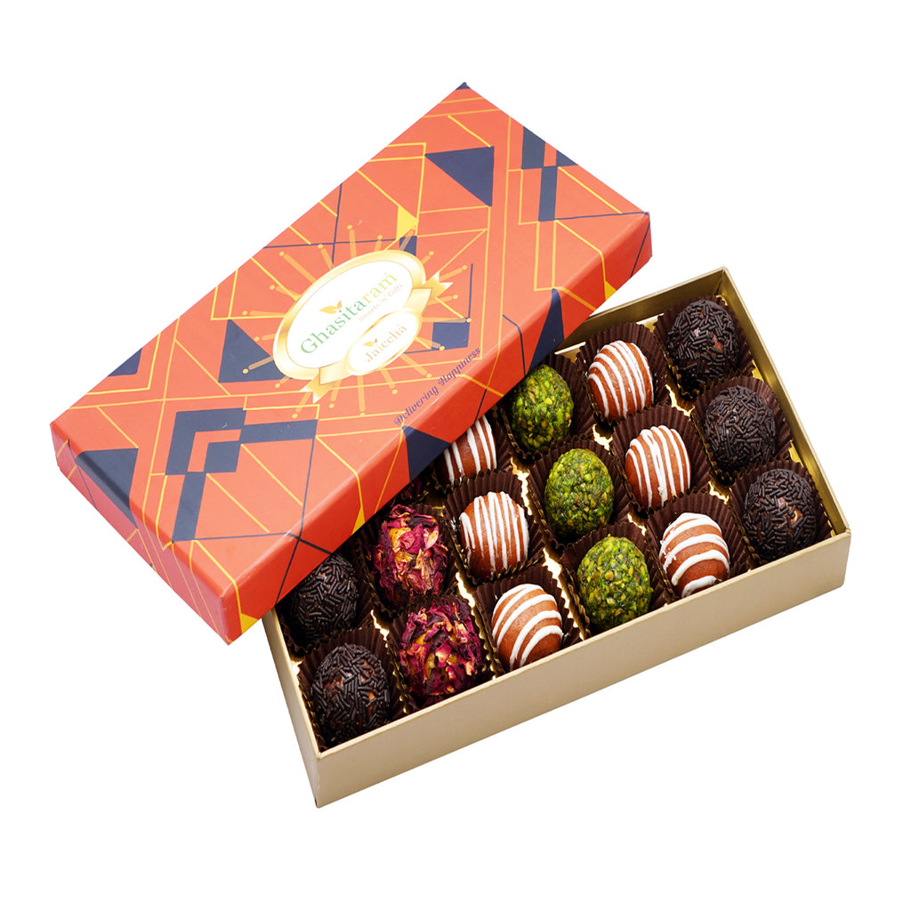 Assorted Fancy Dryfruit Laddoos 18 pcs in Designer Box