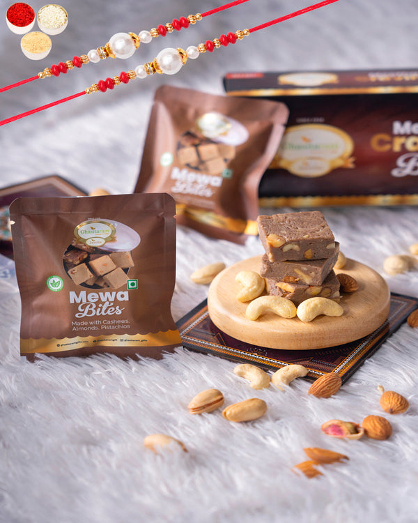 Mewa Bites Pouches Pack of 5 with 2 Rakhis