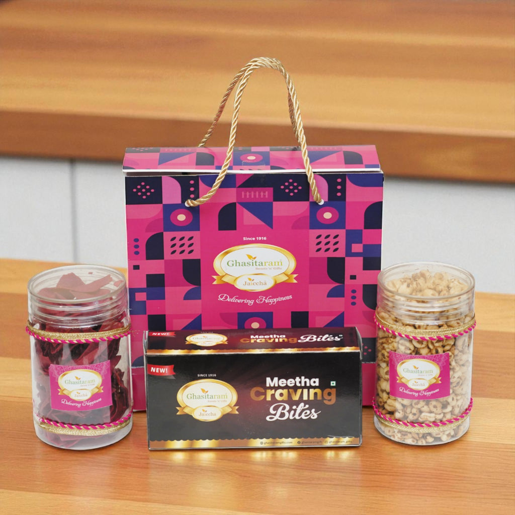 Diwali Gifts-Bag Gift Box with bites, namkeen
