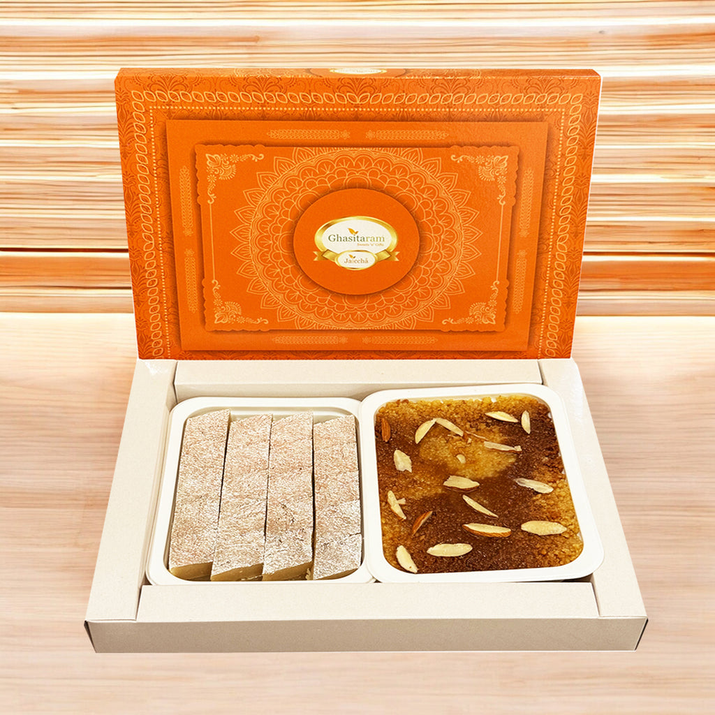 Diwali Gifts-Pure Kaju Katlis and Milk Cake box 200 gms