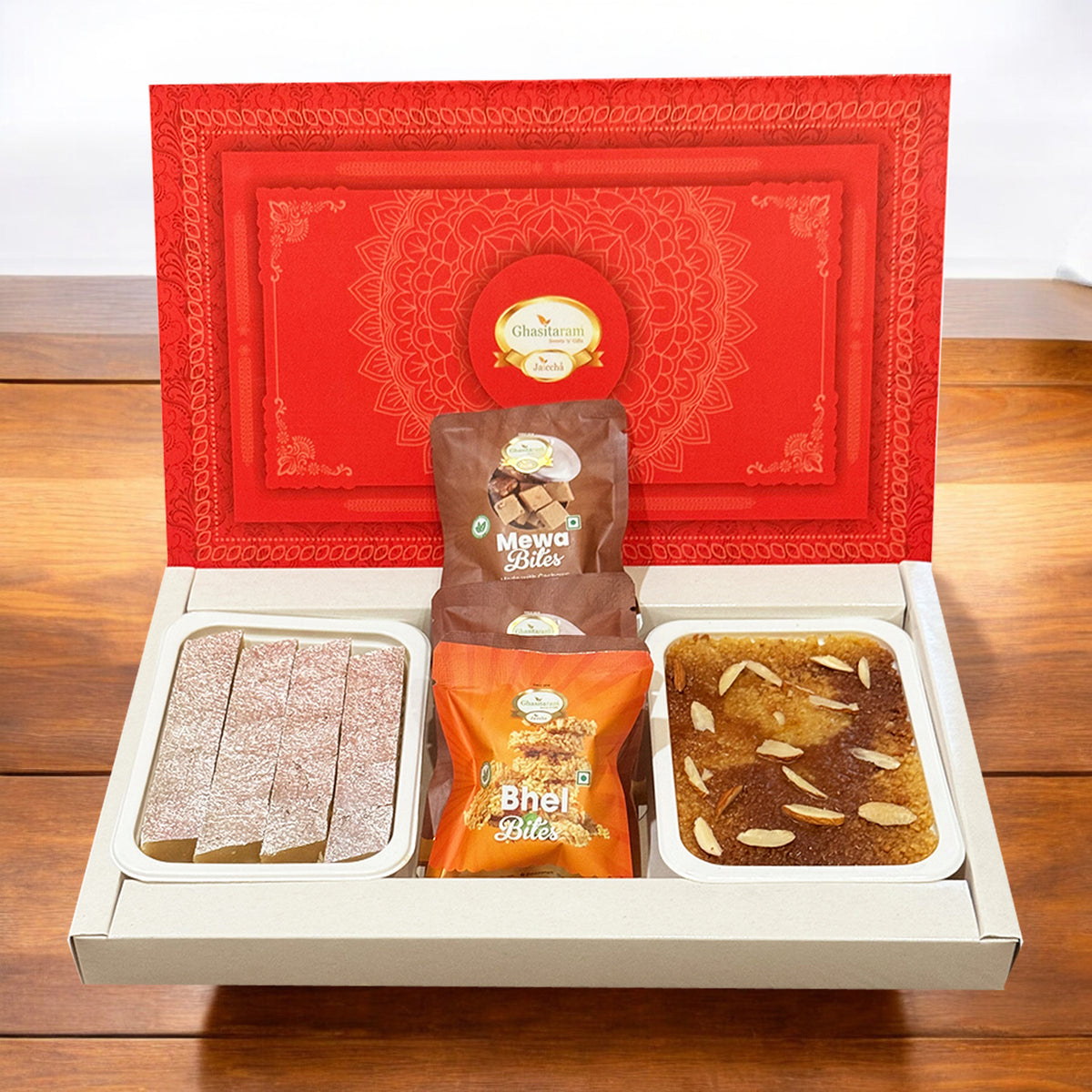 Diwali Gifts-Pure Kaju Katlis, Milk Cake and Bites box