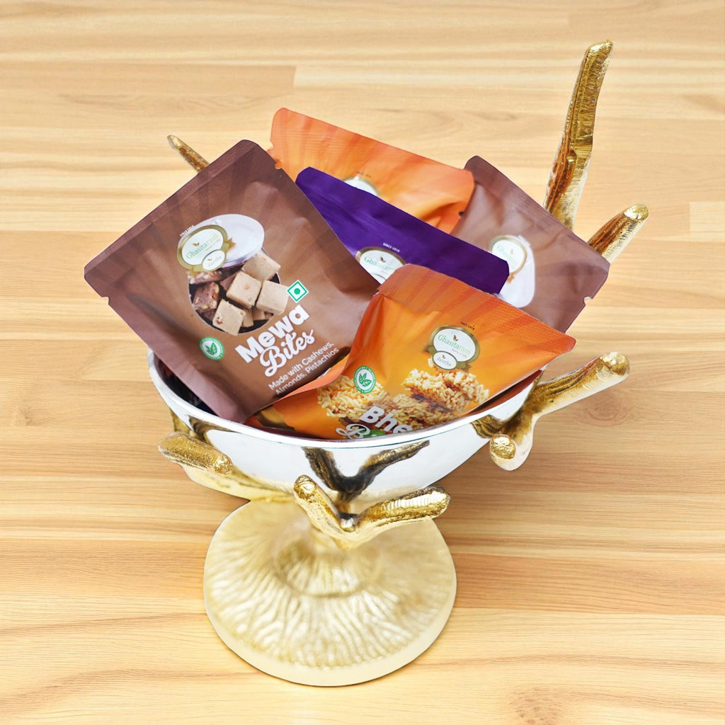 Diwali Gifts-Tree Bowl of Assorted Bites
