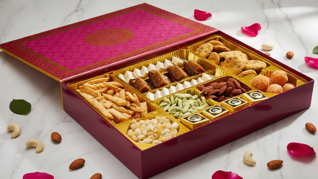 Pink Bhaji wedding box