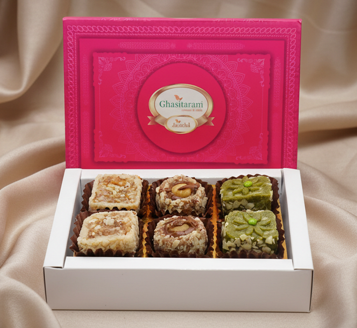 Assorted dry fruit sweets 6 pcs