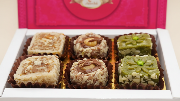 Assorted dry fruit sweets 6 pcs