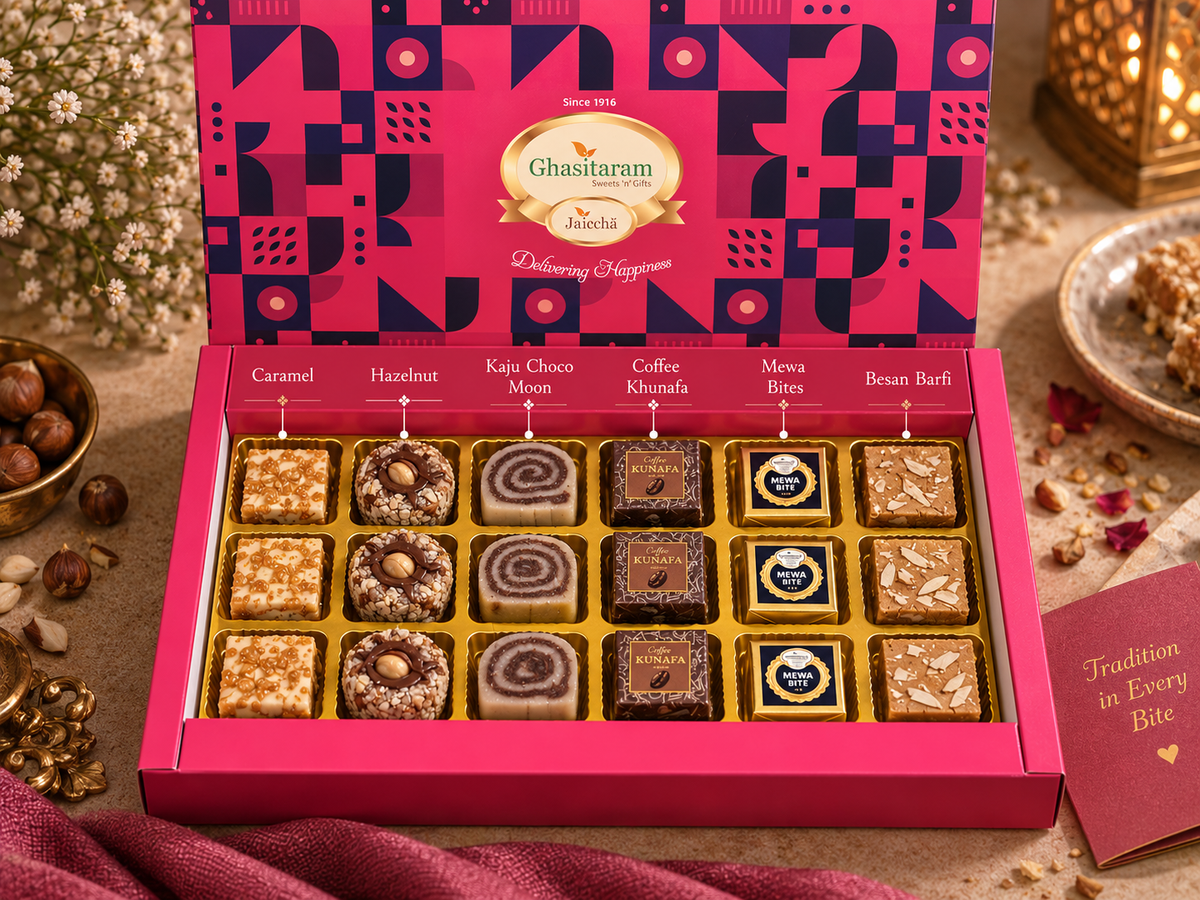 Corporate Gifts-Ghasitaram Assorted Sweets 18 pcs