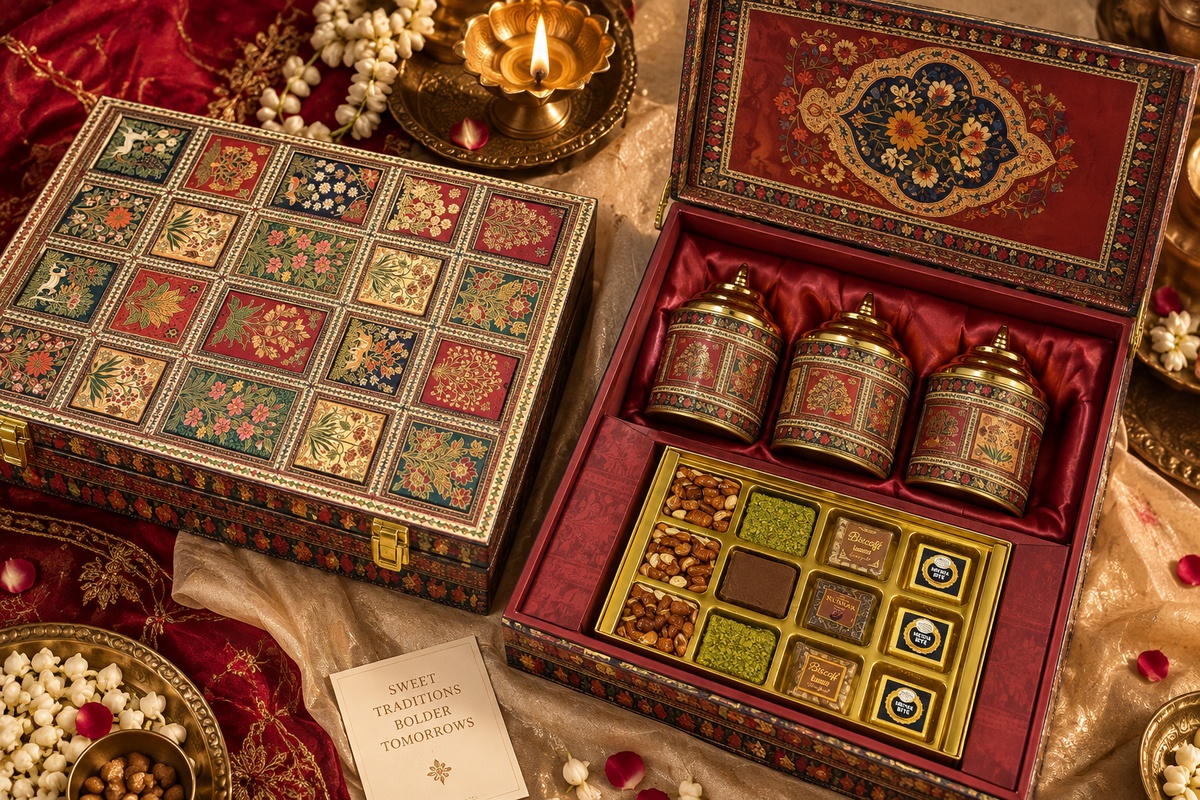 Diwali Gifts-Red Traditional Box