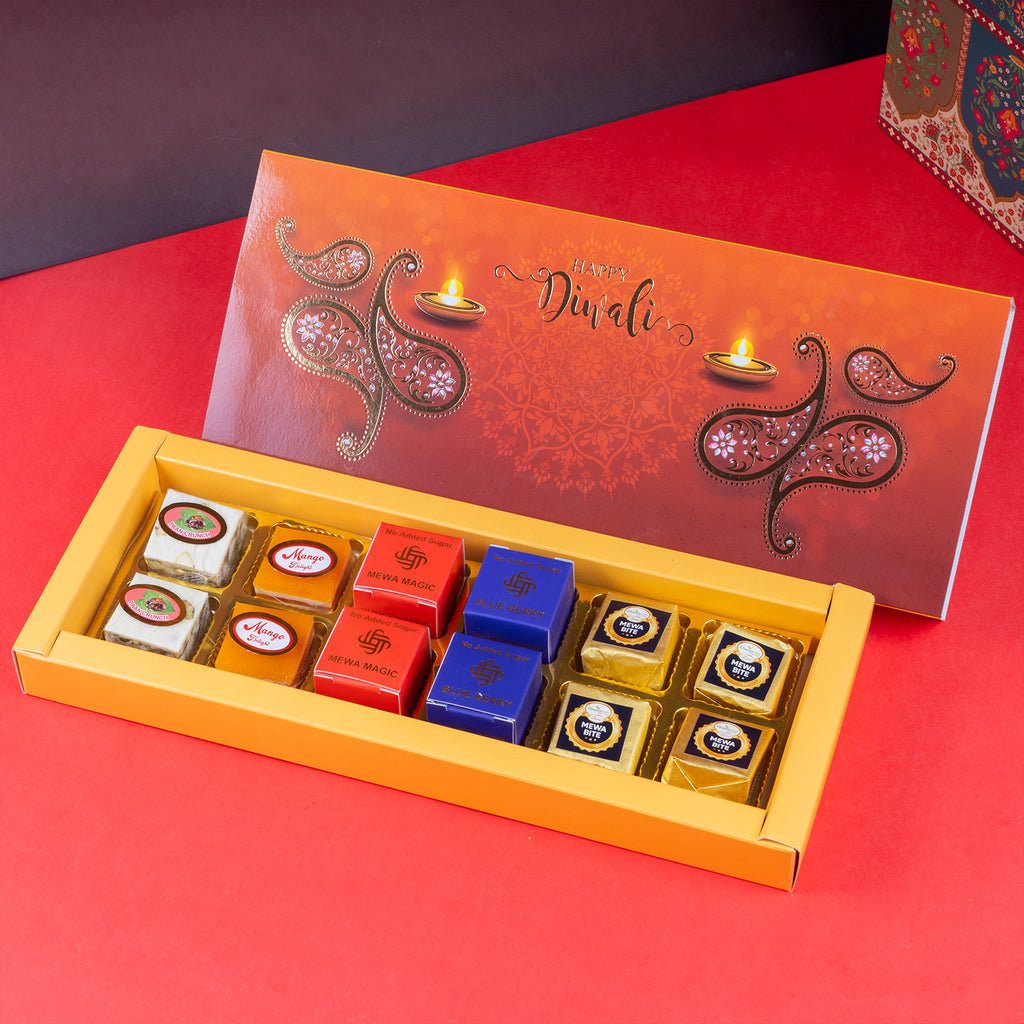Corporate Gifts-Happy diwali box of best assorted bites 12 pcs