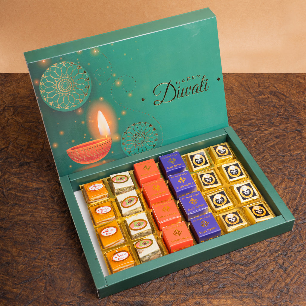 Corporate Gifts-Happy diwali box of best assorted bites 24 pcs
