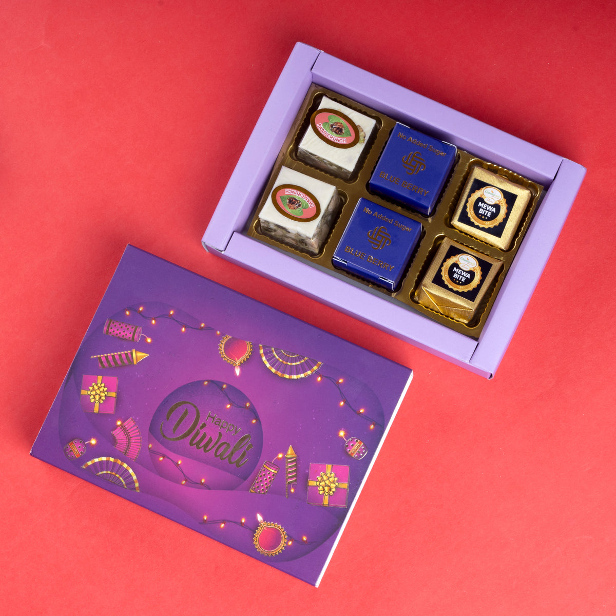 Happy diwali box of best assorted bites 6 pcs