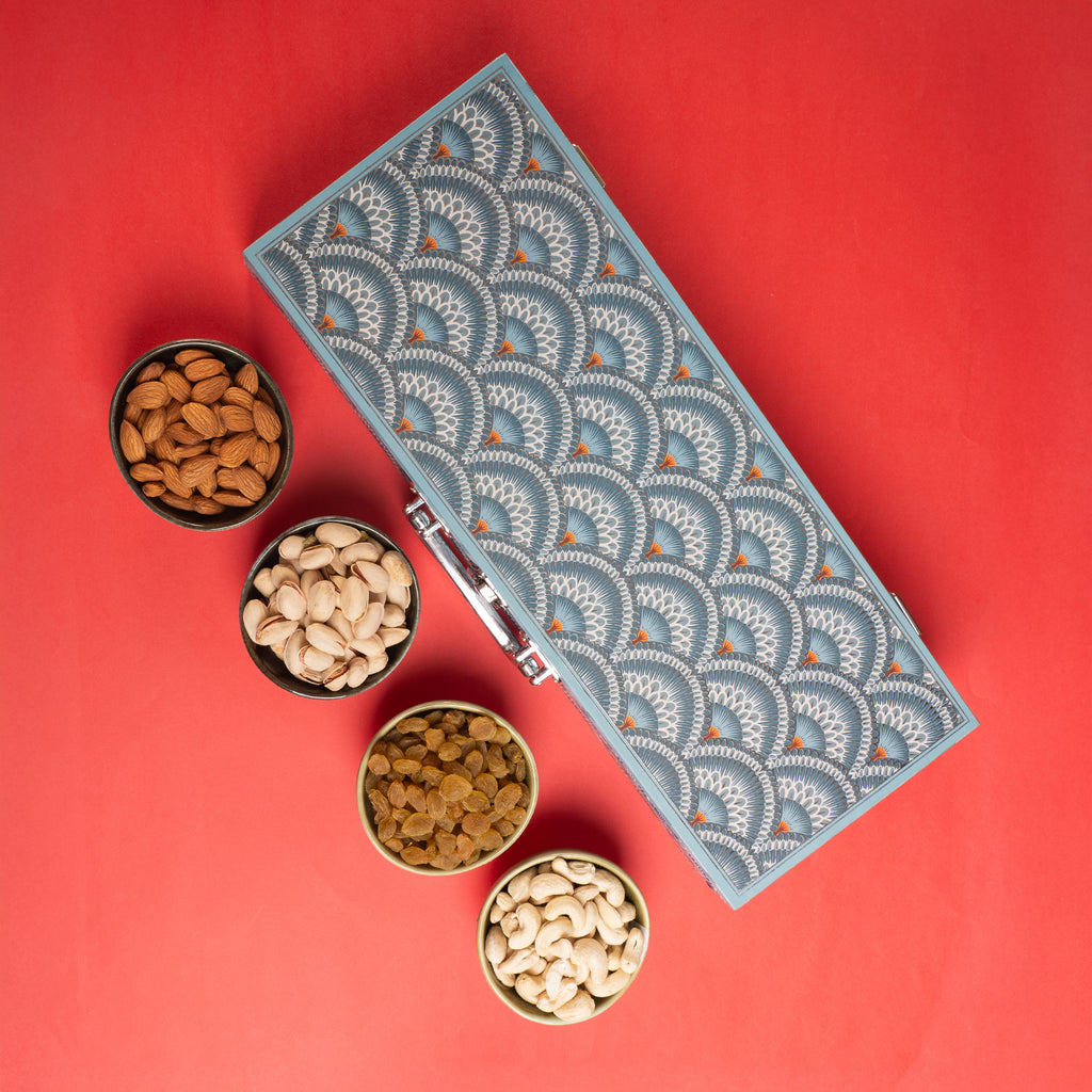 Corporate Gifts-Dryfruit gift box with 4 jars
