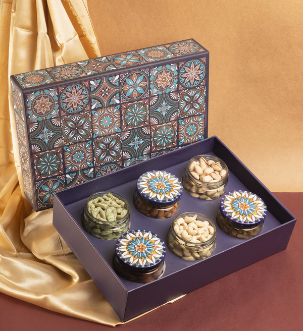 Corporate Gifts-Dry Fruit Gift Box  with  Jars