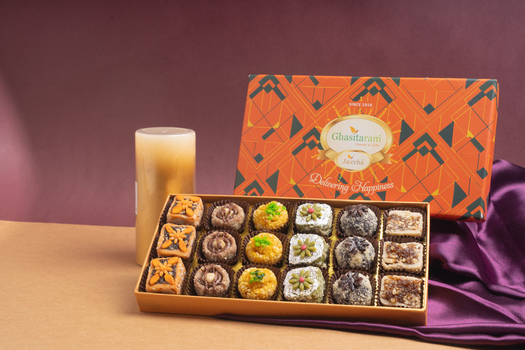 Corporate Gifts-Assorted Dryfruit Sweets in Premium Box 18 pcs