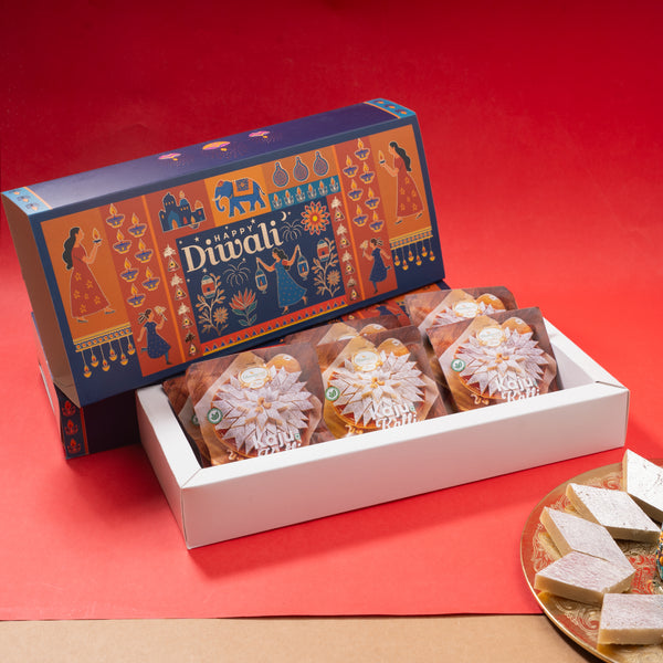 Corporate Gifts-Diwali Gift Box of Kaju Katli Pouches
