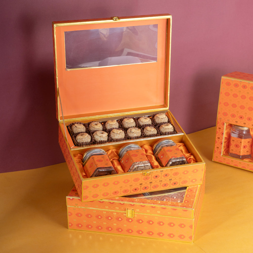 Orange Print Lohri Box