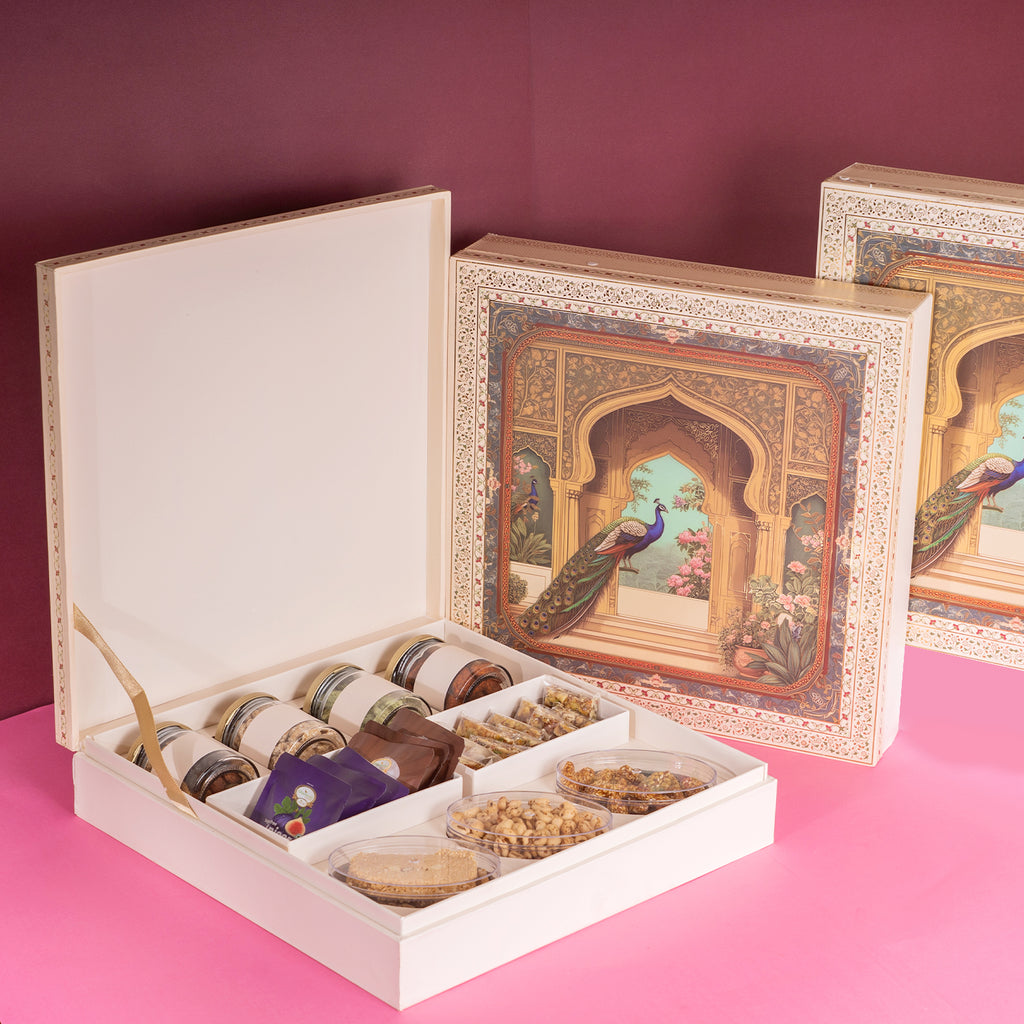 Peacock Print Lohri Box