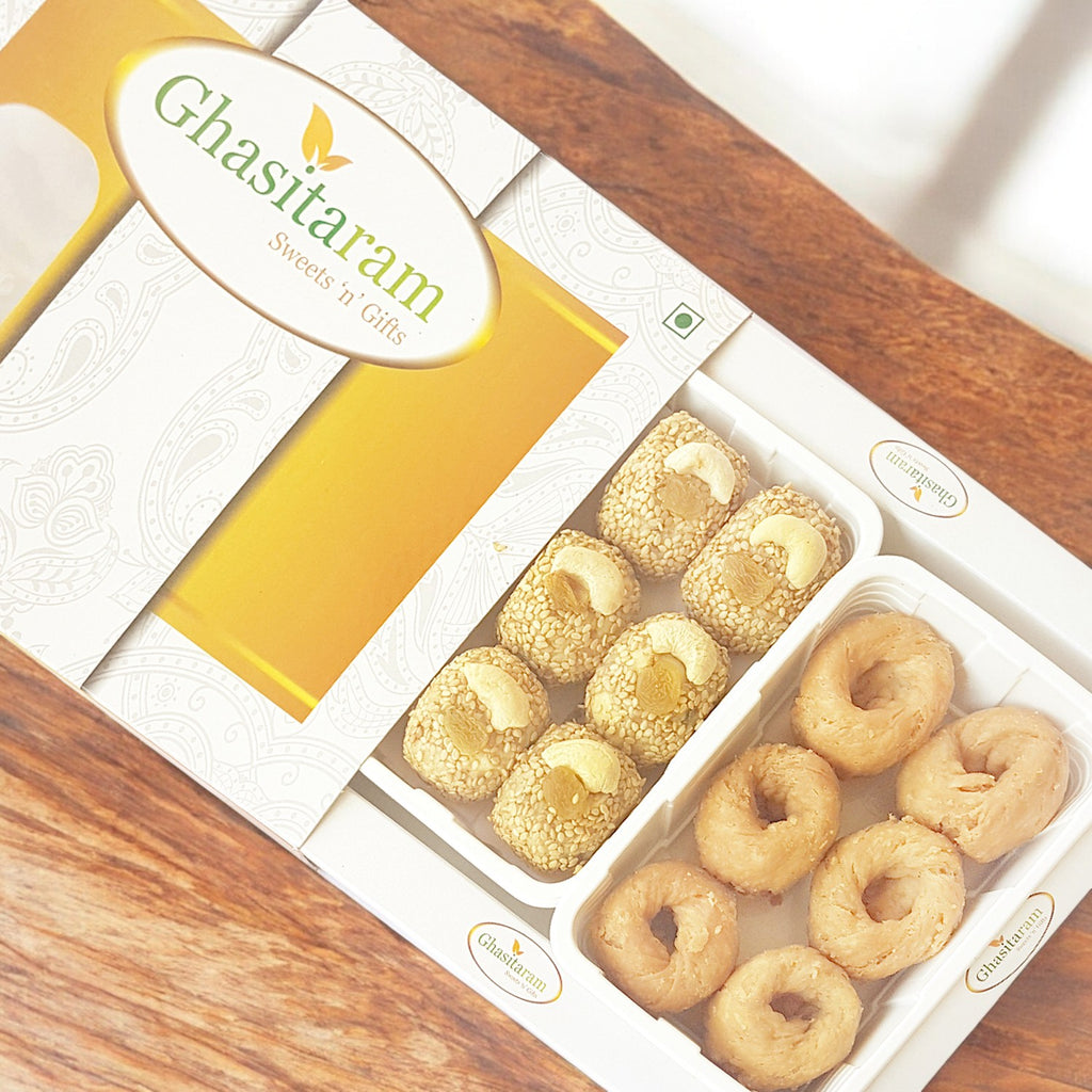 Lohri Gifts Sweets-Til Laddoo and Khajoor Hamper