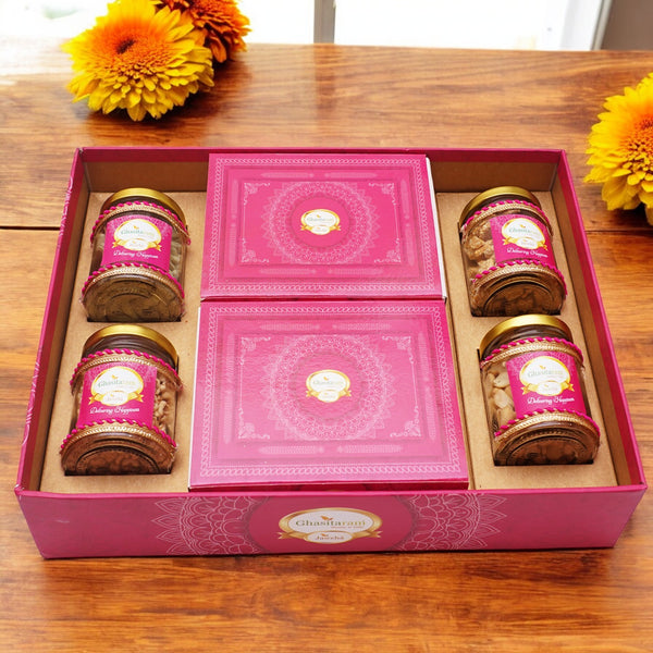 Lohri Pink Hamper Tray 