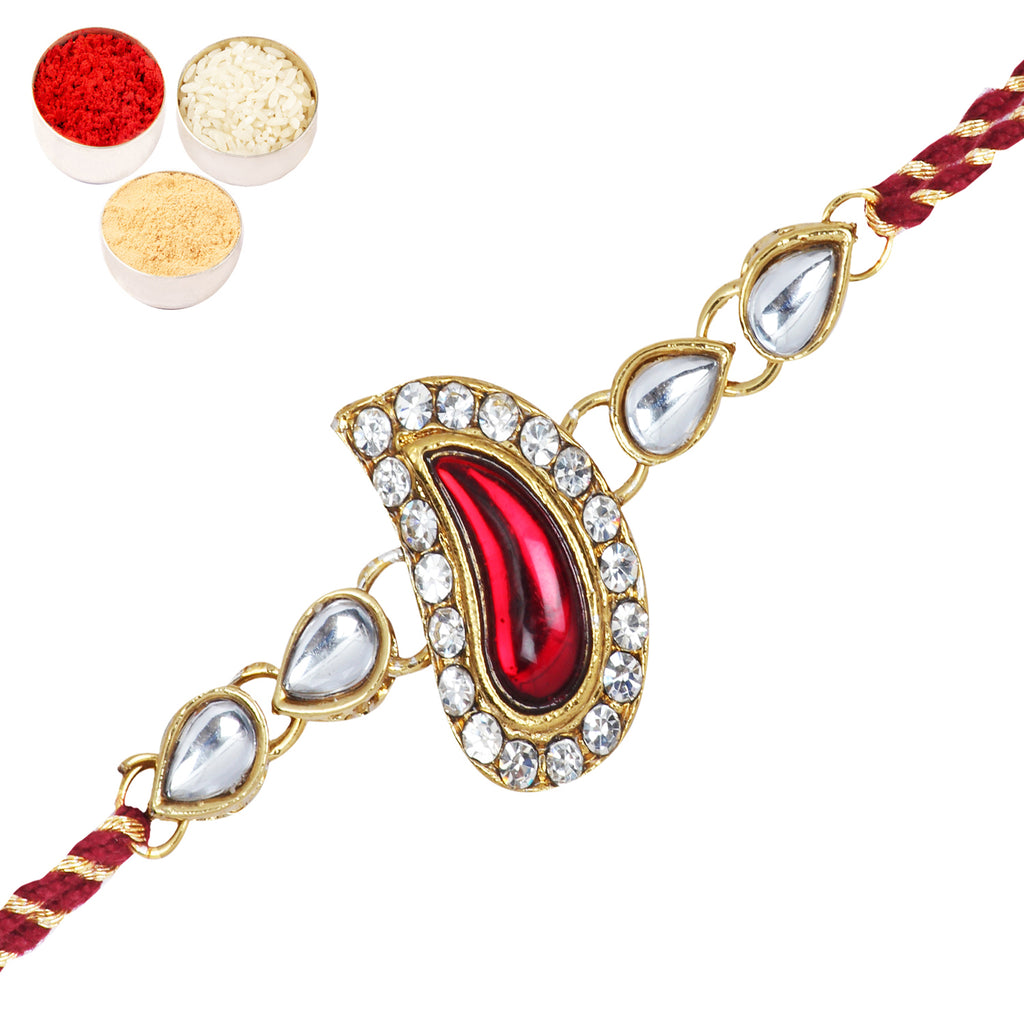 Rakhis online USA - J12703- Mango Jewel Rakhi