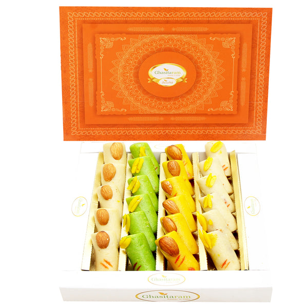 Best indian sweets for diwali-Diwali Gifts-Ghasitarams Assorted Rolls Box 200 gms