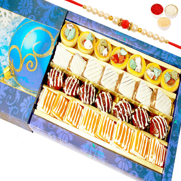 Exotic Cashew Sweets 400g | Rakhi Special Dryfruit Gift Box | Rakshabandhan Hamper with Premium Mithai & Rakhi
