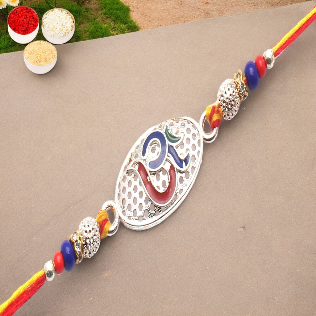 Rakhi for Brother Rakhis Online- The Reflection of Om Embedded with Love rakhi