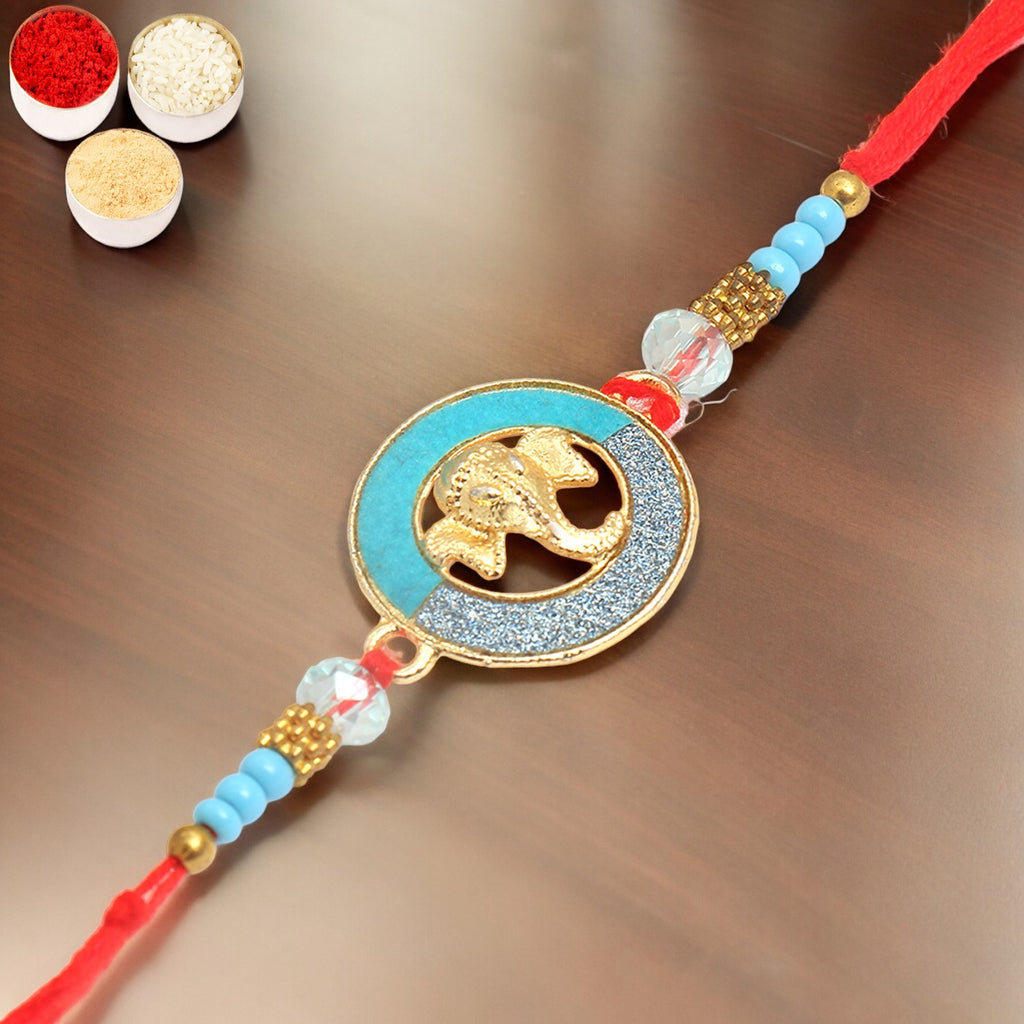 Rakhi for Brother Rakhis Online-  The Riddhi Siddhi Ganpati Blessings for my Brother Rakhi 