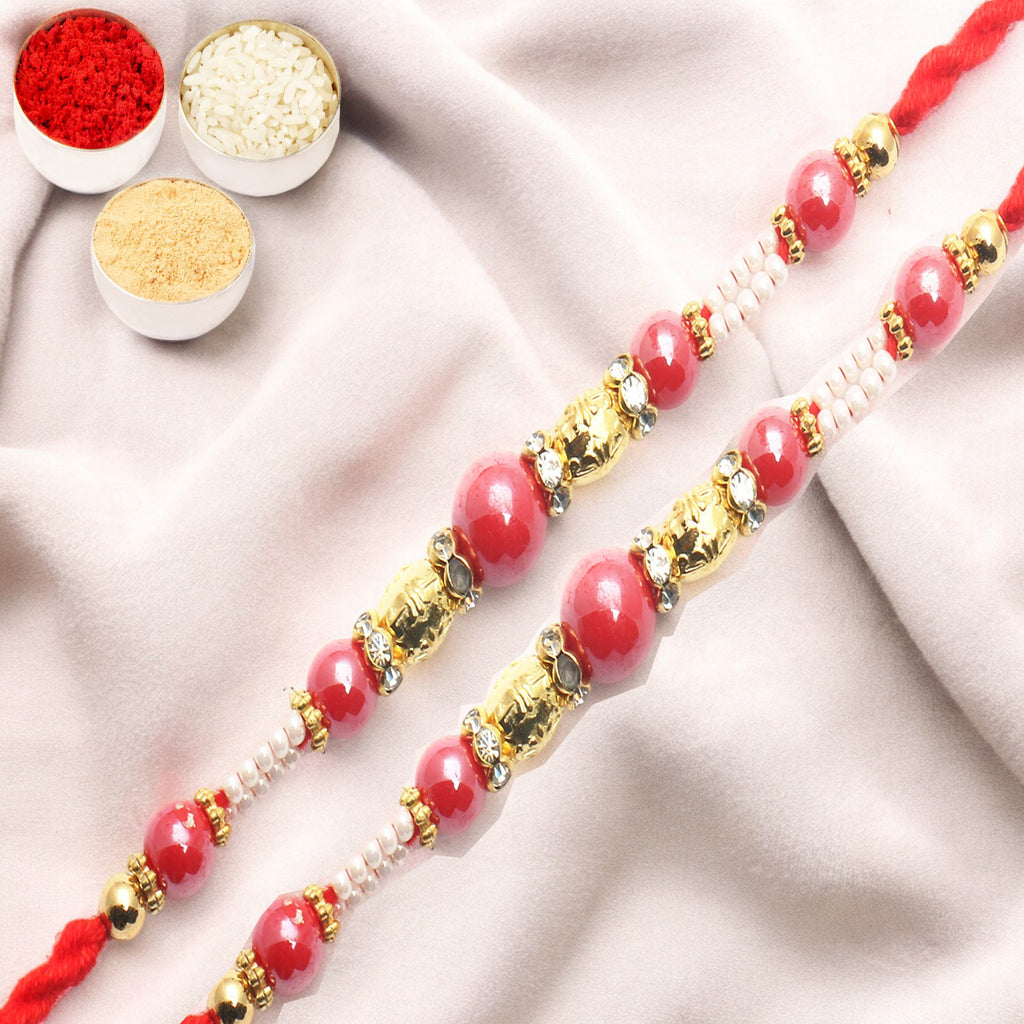 Rakhis Online Australia- Set of 2 -7017 fancy Thread Rakhi