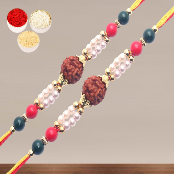 Set of 2 - 6137 Rudraksh Rakhi