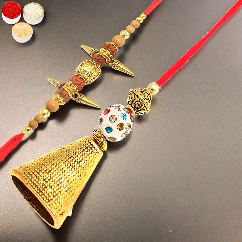 Rakhis online USA -Bells of Faith jbl5701 Bhaiya Bhabhi Rakhi